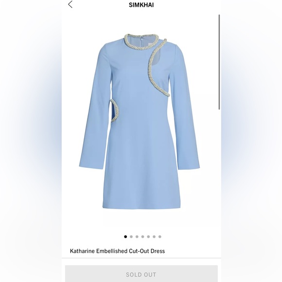Saks Fifth Avenue Dresses & Skirts - SIMKHAI, Katharine Embellished Cut-Out Dress, size 4, brand new with tags.